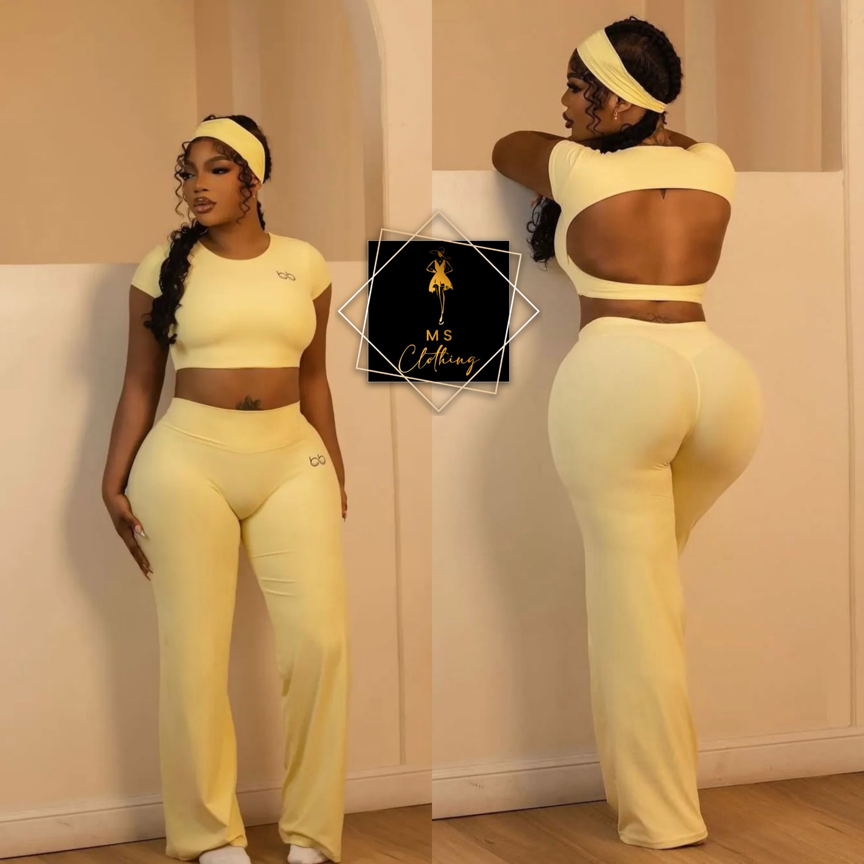 Spandex top and down